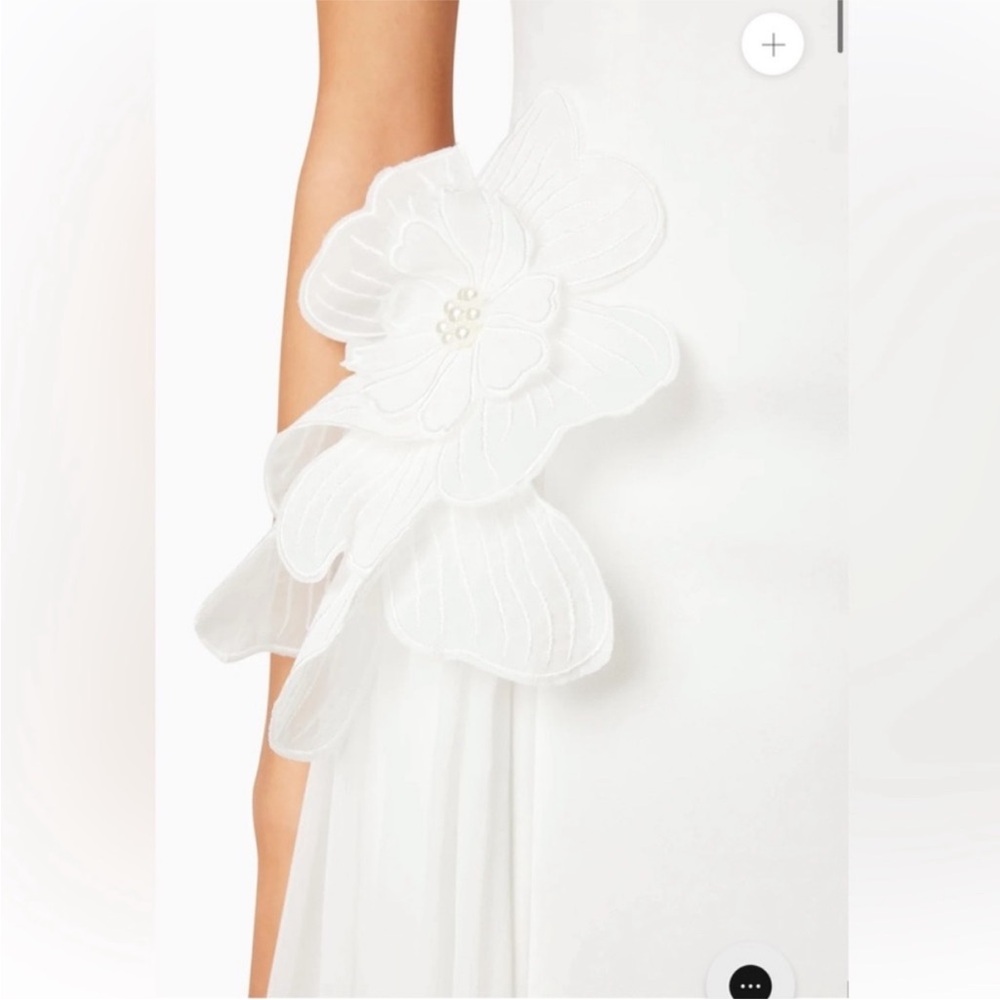 elliatt janelle white 3d oversized floral flower long sash mini dress size XL - Picture 4 of 10